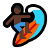 🏄🏿‍♂️ man surfing: dark skin tone display on Windows